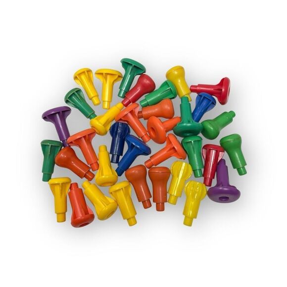 Pegs Stacking Montessori Colorful Counting Math Manipulatives Plastic Lot of 35 - Picture 1 of 10